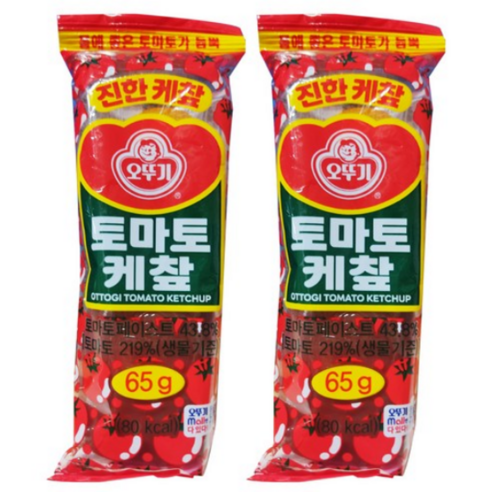 오뚜기 진한 토마토케찹, 65g, 2개