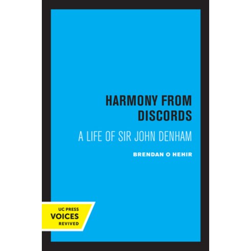 (영문도서) Harmony from Discords: A Life of Sir John Denham Paperback, University of California Press, English, 9780520315006
