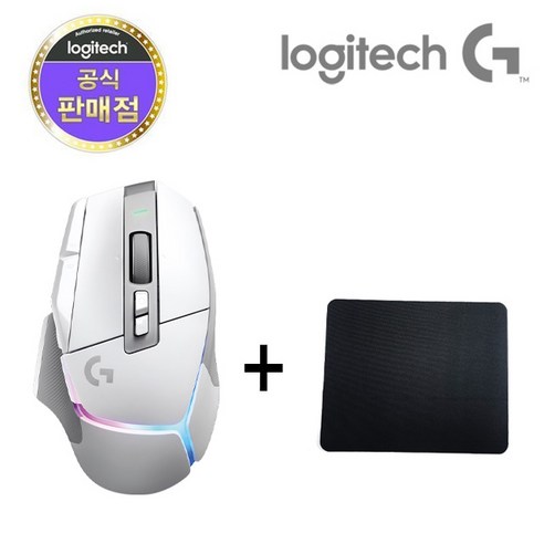 로지텍코리아 로지텍G G502 X PLUS 무선 게이밍 마우스, 화이트 + 숏패드