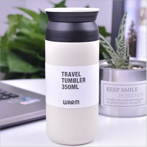 ZZJJC 아이디어 보온병 아이디어 텀블러 아웃도어 보온병, 미백, 350ml