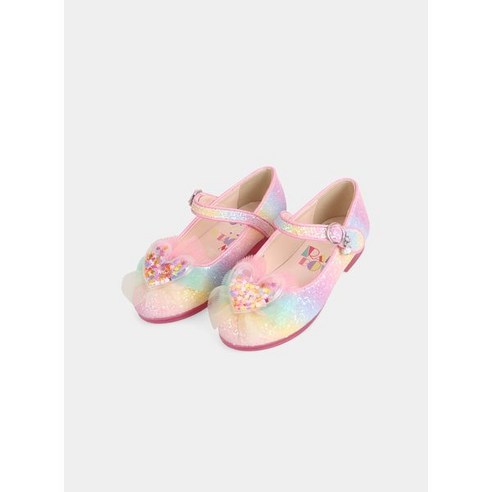 빛나는 레인보우 하트와 편안함을 선사하는 슈펜 여아용 레인보우 하트 라이팅 구두