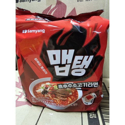 맵탱 흑후추소고기라면 110g, 4개