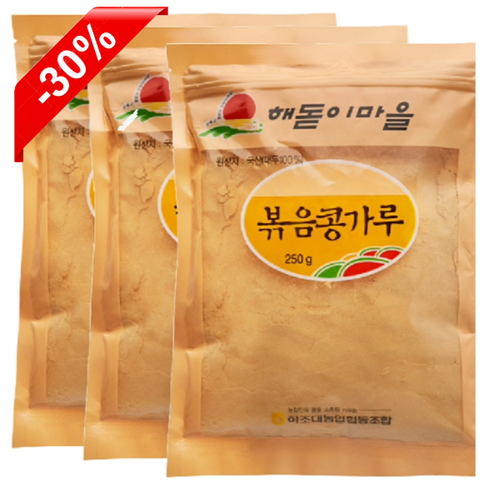 하조대농협 볶음 콩가루, 250g, 3개
