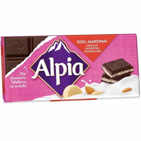 Alpia 알피아 독일 파인 마지팬 다크 초콜릿 100g 7팩, 7개