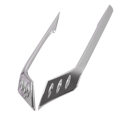 노 브랜드 현대 산타페 2019 abs 크롬 전면 안개등 램프 커버 눈썹 트림 프레임 스티커