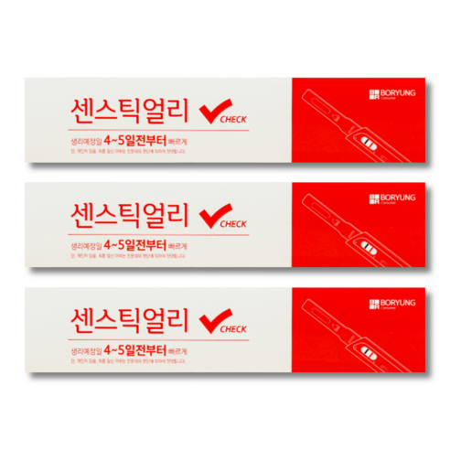 보령컨슈머 센스틱얼리 체크 임신테스트기, 3개