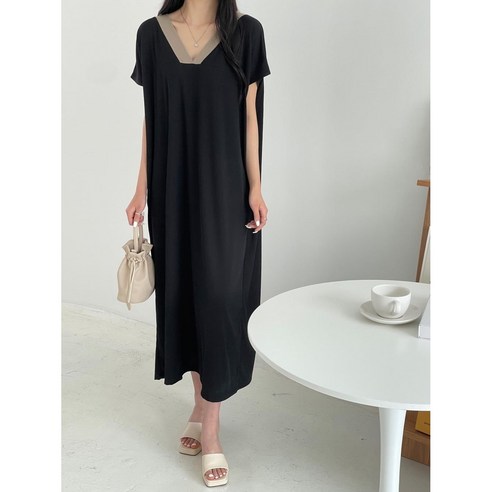 세련된 데일리 룩을 완성하는 여성용 러브포텐 롱원피스