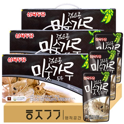 삼육두유 검은콩 미숫가루 두유 파우치 190ml x 48개입 세트, 1세트