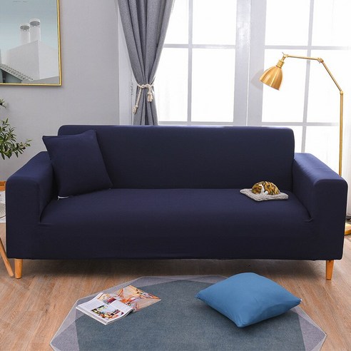 솔리드 컬러 소파 커버 코너 Chaise Longue 소파 Slipcovers 애완 동물을위한 탄성 소파 수호자 L 모양 의자 안락 의자 커버, 1pc 90-140cm, 09