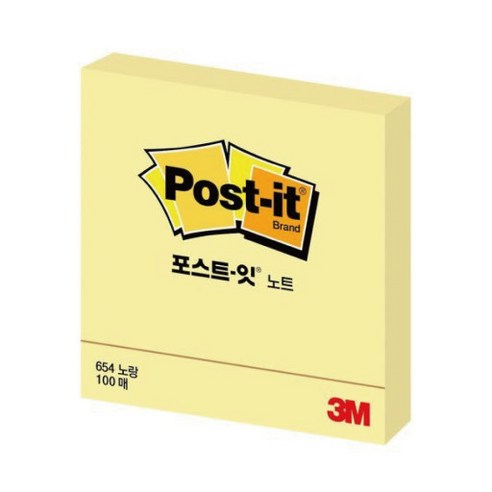 [3M] 노트 654, 노랑, 4개