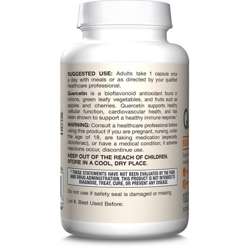 재로우 케르세틴 500mg 베지 캡 글루텐 프리 비건, 100정, 1개
