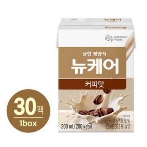 대상웰라이프 뉴케어 커피맛 균형영양식 (200mlx30팩) 1박스 /풍미가 좋은 커피, 200ml, 30개  Best 5