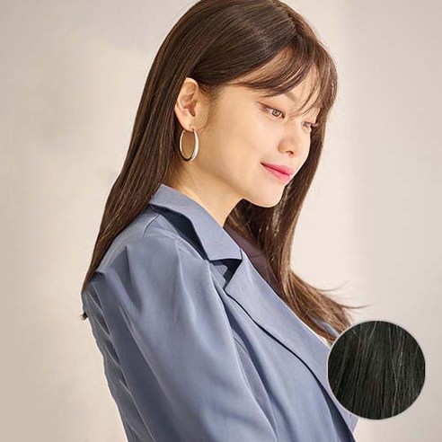 가발매니아 벨라 롱 56cm 수제통가발 프론트레이스(프리미엄 G사), 내츄럴블랙