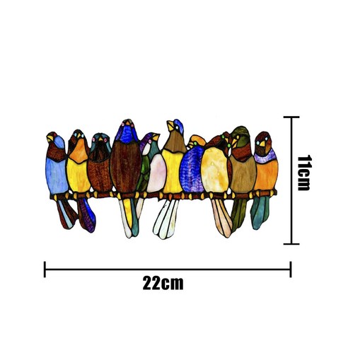 인테리어 액세서리 홈 크리에이티브 윈도우 컬러버드 스티커 장식 월페이퍼 캐릭터큐티 스티커, 새 10 마리