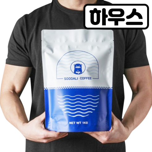 수달리 커피 하우스 블렌드 커피 원두, 홀빈(분쇄안함), 1kg, 4개