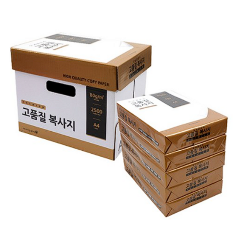 모닝글로리 고품질 복사지 80g, A4, 2500개