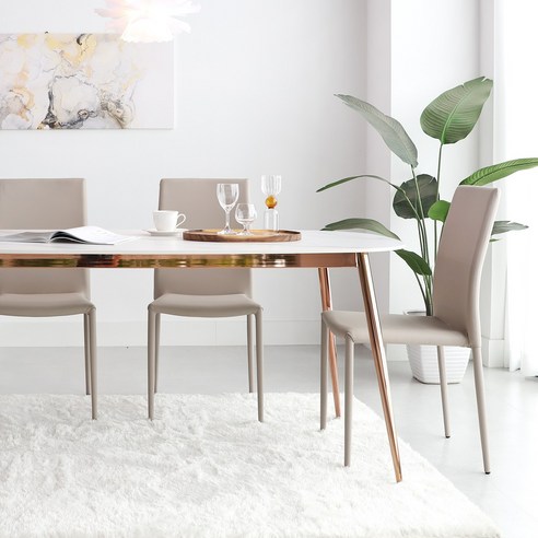 티엔느 디자인 포세린 세라믹 식탁세트는 세련된 디자인과 편안한 의자로 식사시간을 더욱 쾌적하게 만들어줍니다.