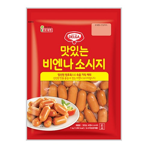 비엔나소세지 줄줄이소시지 핫도그 야채볶음 밥반찬 자취생 볶음요리 식당 급식용 1kg, 1개