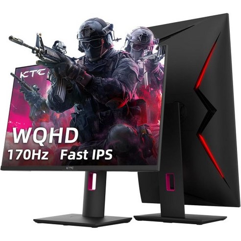 [관부가세포함] KTC 24인치 모니터 - 1080P HDR10을 갖춘 100Hz FreeSync 게이밍 V, 27 inch, Fast IPS QHD 165Hz 1ms GTG