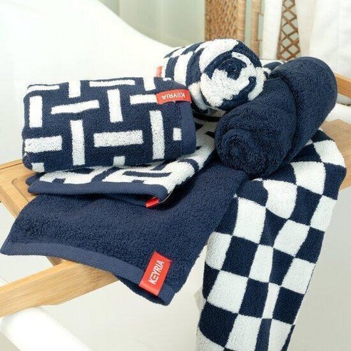 키리아 호텔타올 코마사 수건 10장 (솔리드40수 체스/엣지30수), 색상:레드, 10개