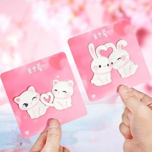 옷에붙이는 자수스티커 자수와펜 자수옷패치 세트모음