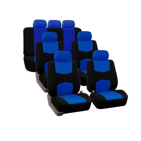 패션 카시트 커버 범용 보호 여성용 자동차 인테리어 액세서리 9 가지 색상, Blue (7 seat)