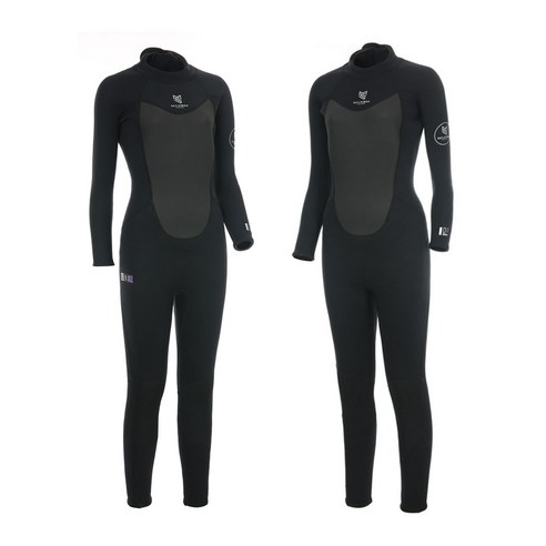 막심 여성 다이빙 서핑 3mm 슈트 잠수복 B018, 블랙 S