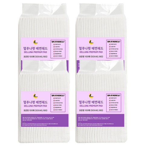 델루나펫 강아지 배변패드 표준형 18g, 1개, 400개입