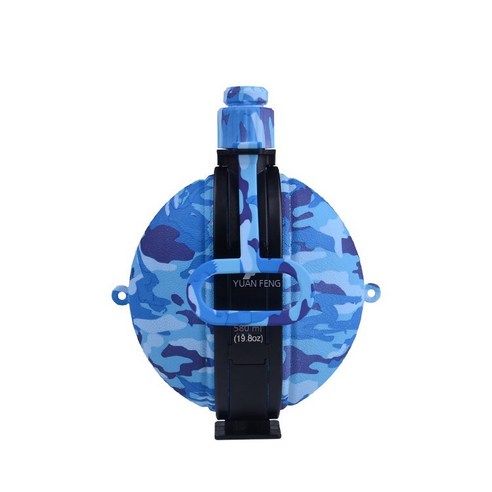 MEIISEO대용량 스포츠 물통 다기능 물병 휴대용 스포츠 물통 대용량 보온병, Camo Blue