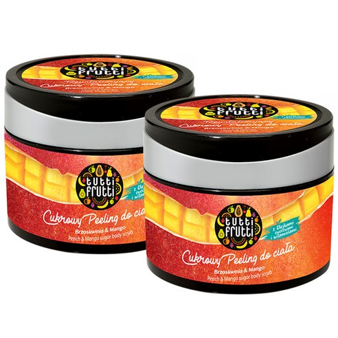 파모나 피치 앤 망고 슈가 바디 스크럽, 300g, 2개