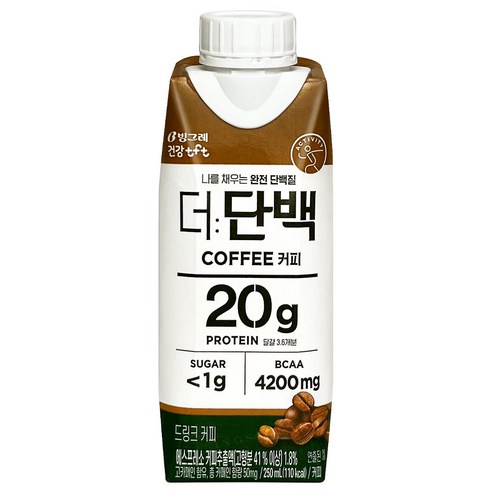 빙그레 더단백 드링크 커피, 250ml, 9개