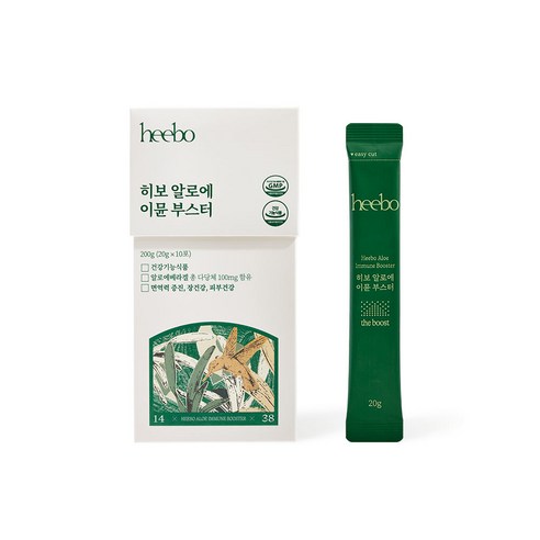 히보 알로에 이뮨 부스터 1박스 알로에베라 면역 건강기능식품 청포도맛, 1개, 200g