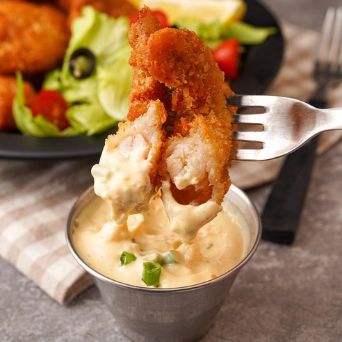 매콤짭짤하고 크리스피한 칵테일새우의 매혹적인 맛과 바삭함