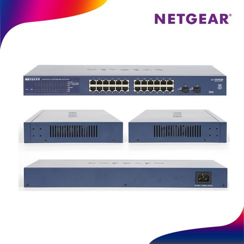 [NETGEAR] 넷기어 GS724T-400 [스위칭허브/24포트/1000Mbps + 2SFP/렉마운트가능], 상세페이지 참조