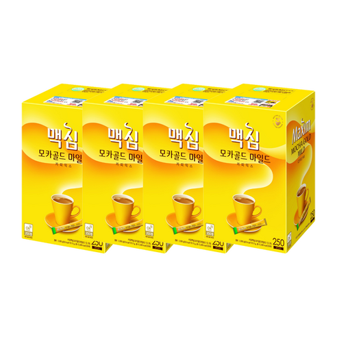 맥심 모카골드 커피믹스 일반커피믹스, 12g, 250개입, 4개