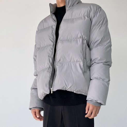 겨울 남성 웰론100% M-XL 스트링 에센셜하이넥패딩점퍼