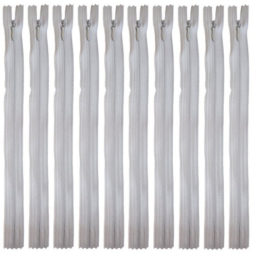 25cm 콘솔지퍼 10인치 콘실지퍼 숨은지퍼, 10개, 그레이(133)