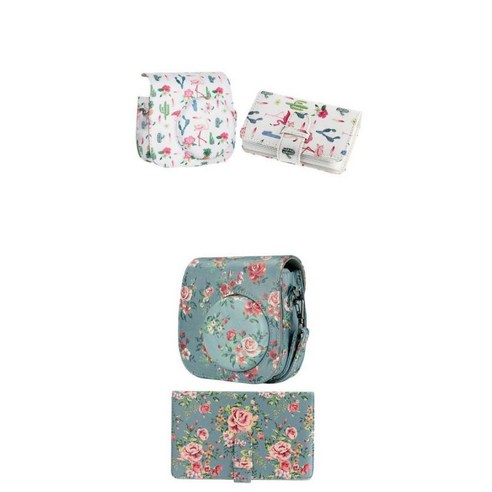 Fuji Instax Mini 9 8 카메라 용 2Pieces 카메라 보호 케이스, 120x55x125mm, 다색, 인공 가죽