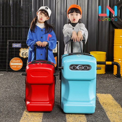 핑크빛 꿈을 싣고 달리는 20인치 바이크형 승용 캐리어