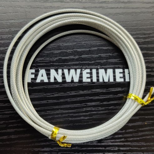 빠른 속도 2.5mm 직경 3M 점프 스킵 로프 RPM 모양 알루미늄 피트니스 도구 볼 베어링 포함, 하나, SPAREROPE2.5MM