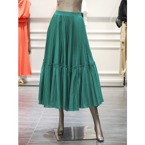 [AK PLAZA] [제시뉴욕]그린 플리츠 밴딩스커트JC55NSSO3810