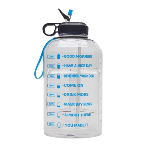여름 체육관 및 야외 사이클링 캠핑 센데리스를 위한 BPA가 없는 접이식 탑 짚 물병이 있는 스포츠 식수병, 맑은, 16x30cm, 플라스틱