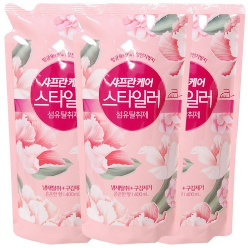 유니크앤몰 LG생활건강 샤프란케어 스타일러 섬유탈취제(은은한향 리필 400ml) 섬유탈취제, 400ml, 3개