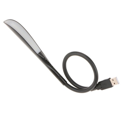 USB 램프 에너지 절약 LED 휴대용 책상 컴퓨터 노트북 터치 라이트 # 1, 455mm, 블랙, 플라스틱
