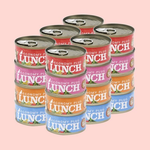 이코너미 런치 고양이캔, 80g, 24개, 혼합맛
