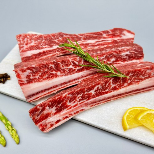 [갈비] 라팜스 마블우대갈비 1kg 칼집 반컷팅 부드러운 미국산 척갈비 본갈비 냉동, 롱 1kg (칼집O), 1개