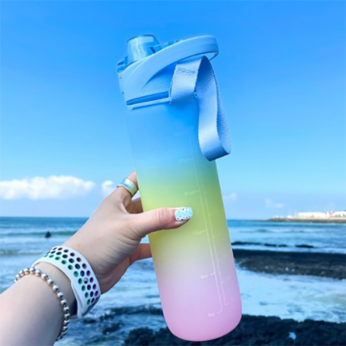 솜사탕 트라이탄 쉐이크텀블러, 블루, 1000ml