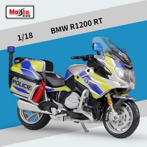 Maisto 1/18 BMW R1200RT 경찰 바이크 오토바이 모델 장난감 자동차 컬렉션 오토바이크 충격 흡수 장치 오프로드 오토사이클, [01] Portuguese no box