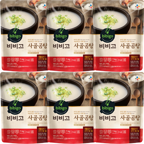 비비고 사골곰탕, 1000g, 6개