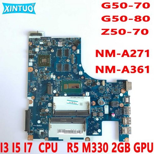 NM-A271 NM-A361 마더보드 Lenovo Ideapad G50-70 G50-80 Z50-70 노트북 마더보드 I3 I5 I7 CPU R5 M330, 01 i3-4th Gen R5 M330